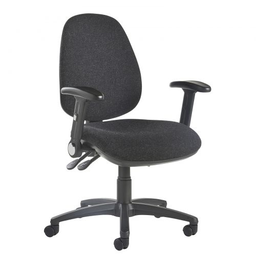 Jota High Back Operator Chair With Folding Arms Charcoal