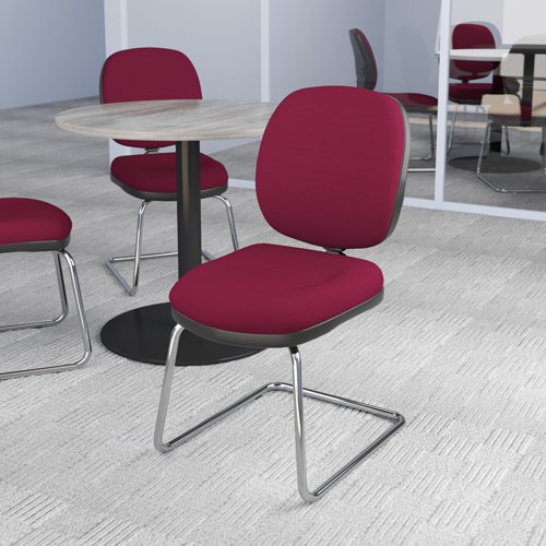 Jota fabric visitors chair with no arms - made to order