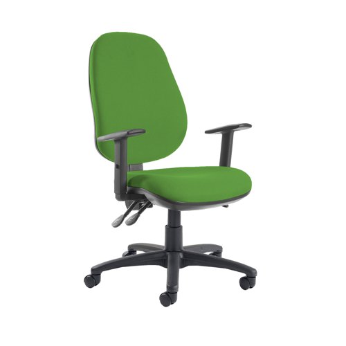 Jota extra high back operator chair with adjustable arms - Lombok Green