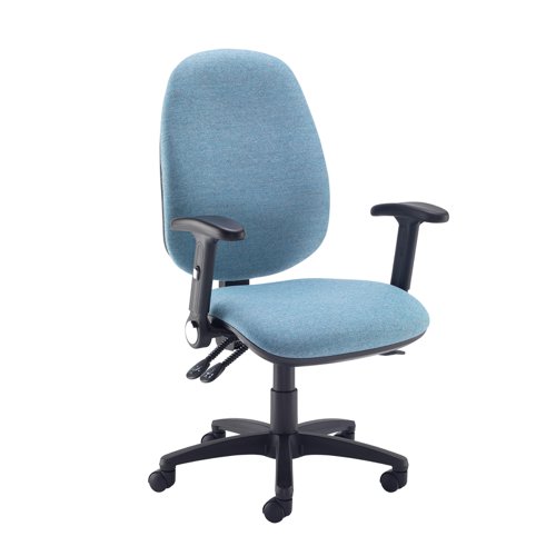 Jota XXL fabric back operator chair with folding arms - made to order