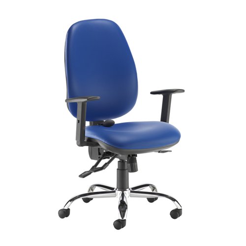 Jota Ergo 24hr ergonomic asynchro task chair - Ocean Blue vinyl
