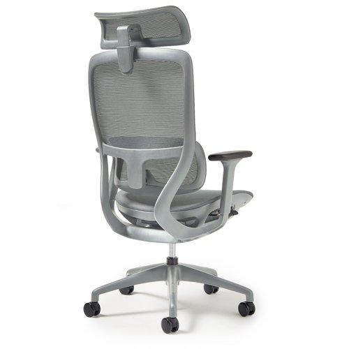 Kara high back exec mesh task chair in grey Office Chairs KAR300T1-G
