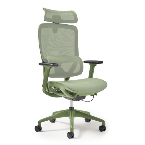 Kara high back exec mesh task chair in green