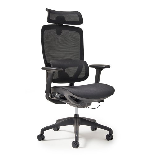 Kara high back exec mesh task chair in black