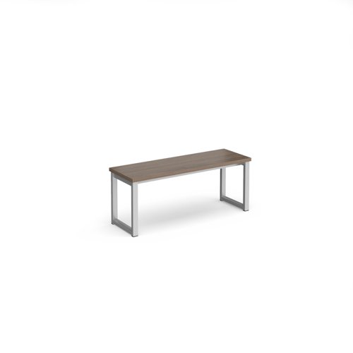 Otto benching solution low bench 1050mm wide - silver frame and barcelona walnut top