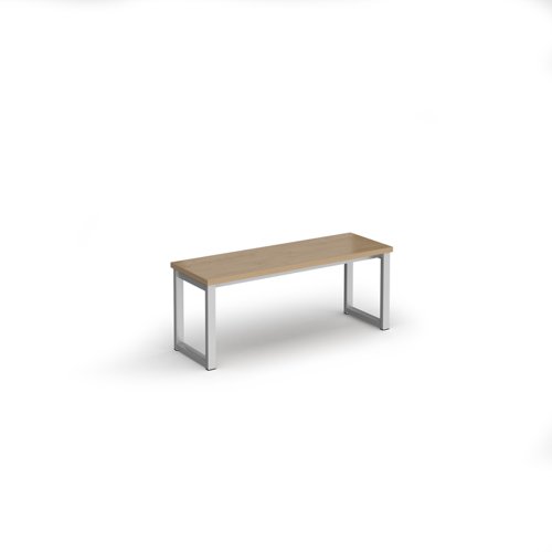 Otto benching solution low bench 1050mm wide - silver frame and kendal oak top