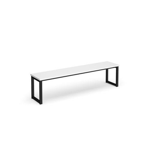 Otto Benching Solution Low Bench 1650mm Wide Black Frame White Top