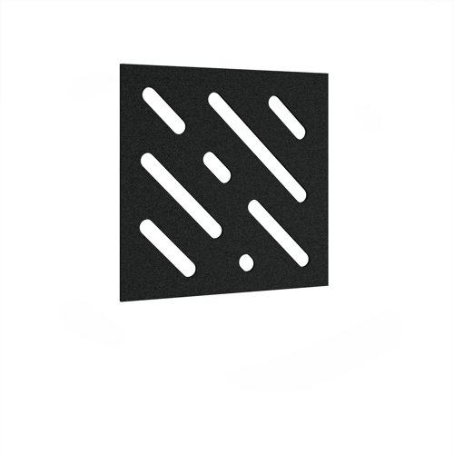 Lozenge Acoustic Ceiling - Wall Tiles 590w - Black