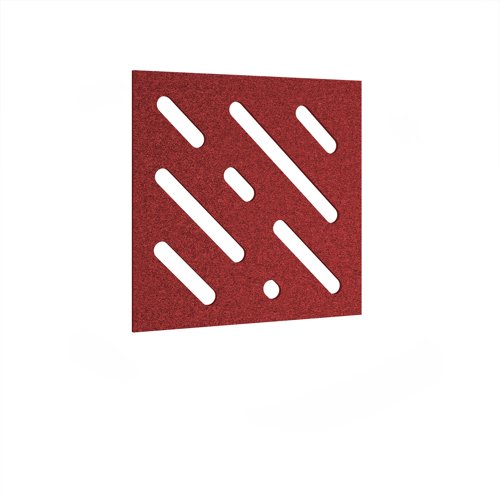 Lozenge Acoustic Ceiling - Wall Tiles 590w - Pure Red