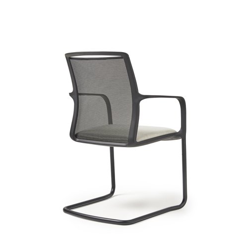 Lacey Meeting Chair - Cantilever Base - Black