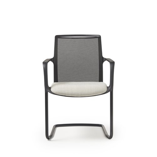 Lacey Meeting Chair - Cantilever Base - Black