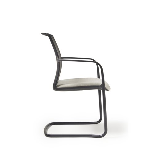 Lacey Meeting Chair - Cantilever Base - Black