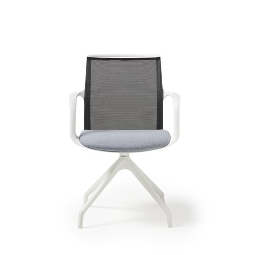 Lacey Meeting Chair - Pyramidal Base - White