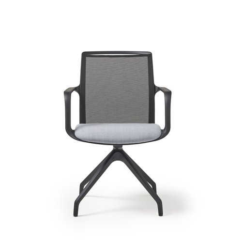 Lacey Meeting Chair - Pyramidal Mobile Base - Black