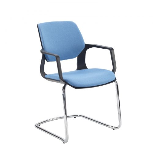Lennon Fabric Conference Chair With Chrome Cantilever Frame Made To Order