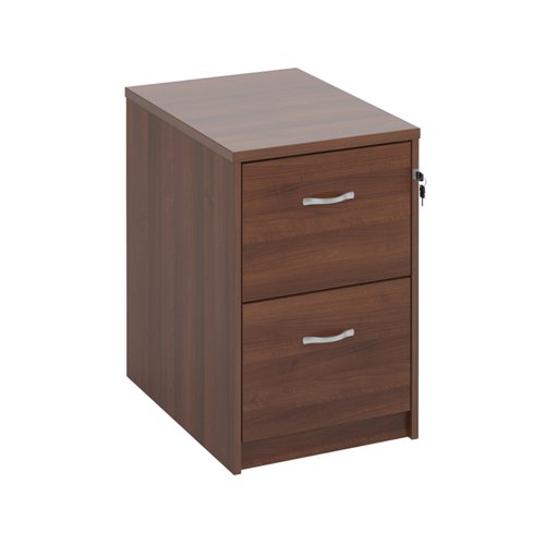 Deluxe Executive Filing Cabinet 2 Drawer 480x650x730mm Walnut Finish LF2W