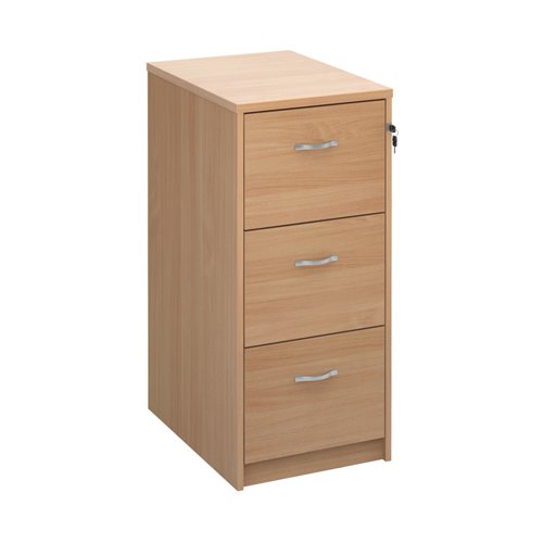 Dams 3 Drawer Wooden Filing Cabinet With Chrome Handles Beech