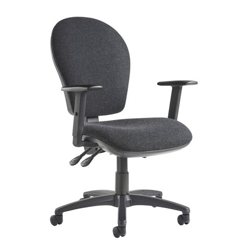 Altino XL fabric back operator chair with adjustable arms - made to order