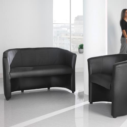 London Reception Double 2 Seater Chair, Faux Leather Reception Chairs