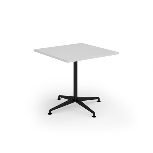 Loft dining table 800w x 800d black frame and white top