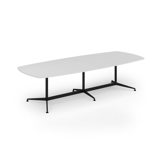 Loft barrel table 3000w x 1200d black frame and white top