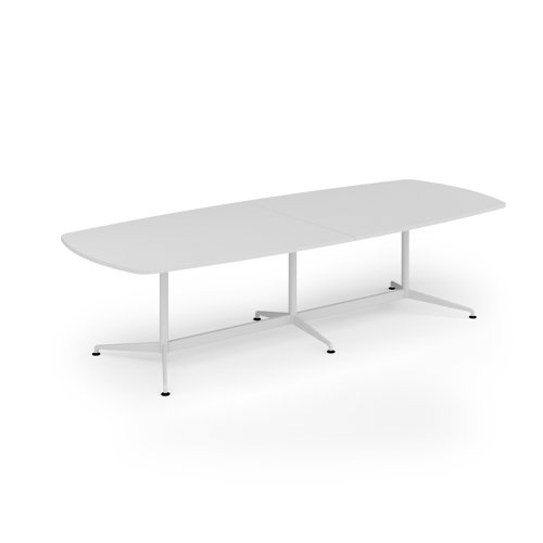 Loft barrel table 3000w x 1200d white frame and white top