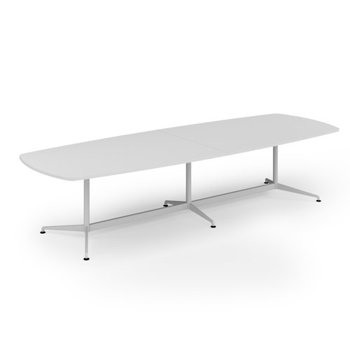 Loft barrel table 3400w x 1200d white frame and white top