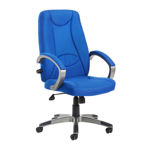 Lucca high back fabric managers chair - blue Dams International