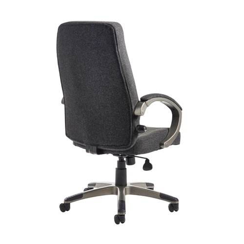 Lucca high back fabric managers chair - charcoal Dams International