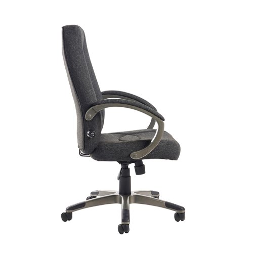 Lucca high back fabric managers chair - charcoal | LUC300T1-C | Dams International