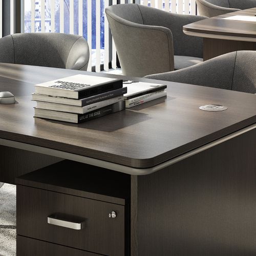 Magnum 2 drawer mobile pedestal - dark oak