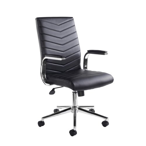 Martinez high back managers chair - black faux leather | MAR50004 | Dams International