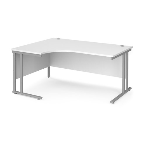 M-MC14EL | A staple for the modern office, the Maestro 25 desking range, with its minimal, modern styling and multiple colour options is there when you need it, but doesn’t demand constant attention. The welded double upright cantilever leg frame structure is powder coated for a stylish under frame and when combined with a 25mm melamine desktop ensures the strength and stability needed in commercial office furniture.