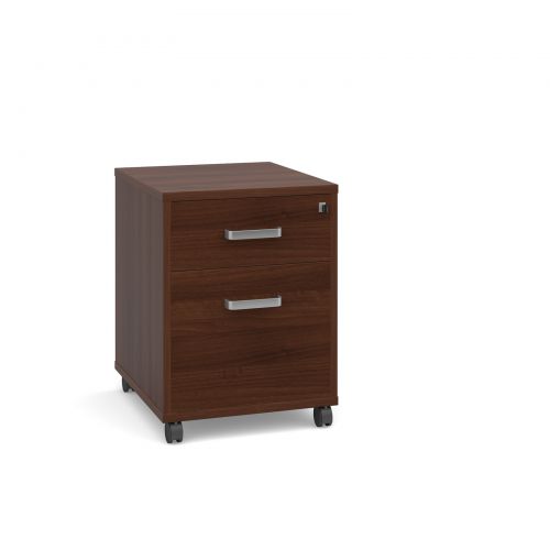 Magnum 2 drawer mobile pedestal - american walnut