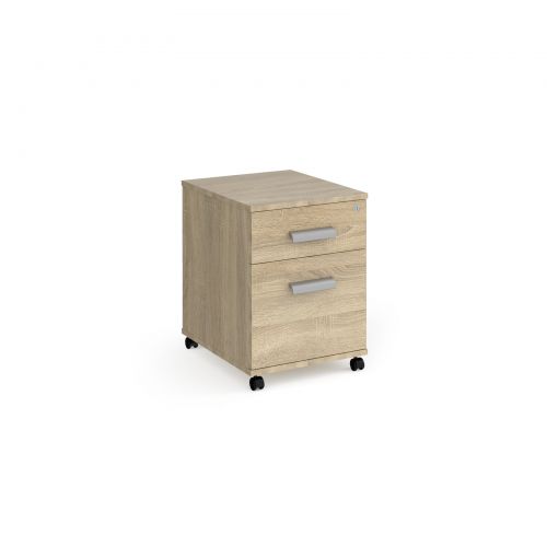 Magnum 2 drawer mobile pedestal - light oak