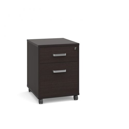 Magnum 2 drawer mobile pedestal - dark oak