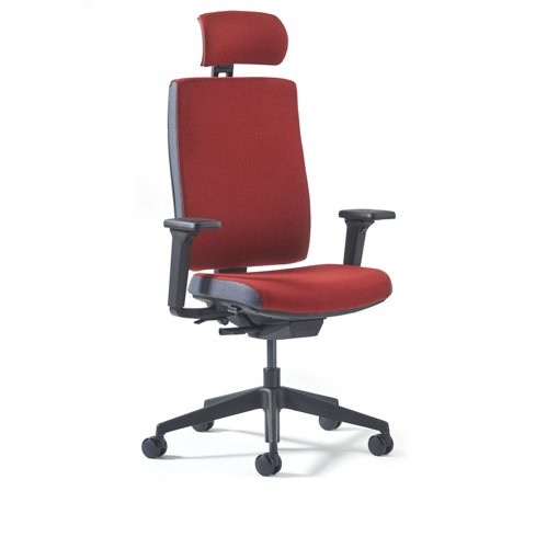 Miku fabric task chair with integrated seat slide, back height adjustment, synchronised mechanism, head rest and 4D adjustable arms made to order