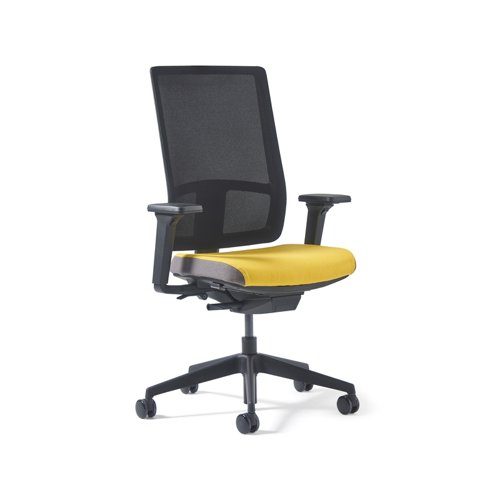 Miku mesh task chair with integrated seat slide, back height adjustment, synchronised mechanism and 4D adjustable arms - made to order