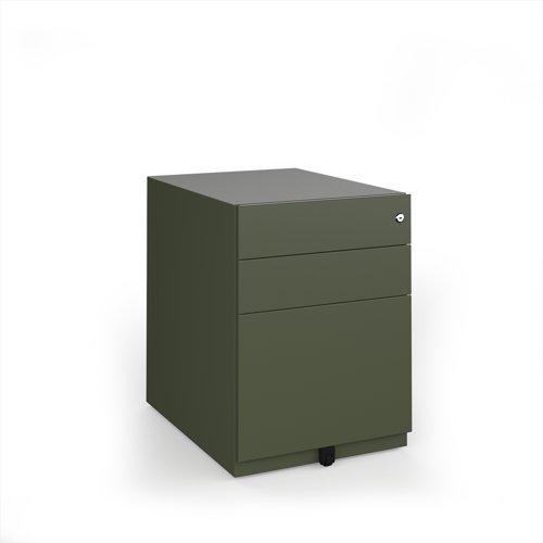 Bisley wide steel pedestal 420mm wide - olive green
