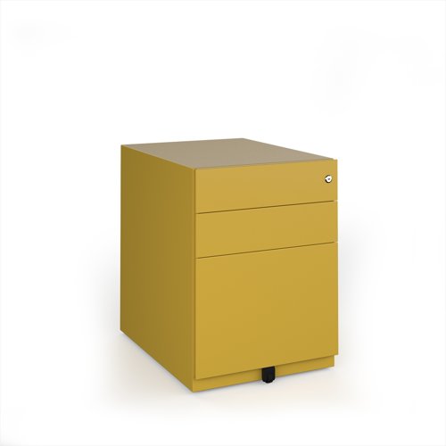 Bisley wide steel pedestal 420mm wide - sunflower yellow