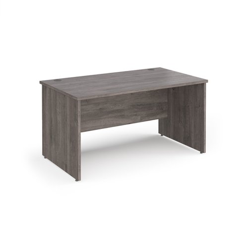 Maestro 25 Straight Desk 1400mm X 800mm Grey Oak Top With Panel End Leg