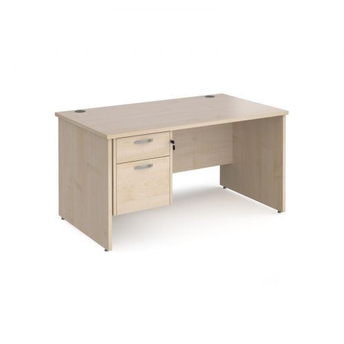 Maestro 25 Straight Desk 1400mm X 800mm With 2 Drawer Pedestal
