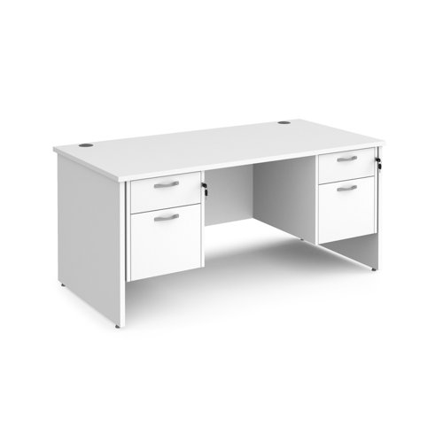 Maestro 25 panel end 800mm deep desk with 2 x 2 drawer peds | M-MP16P22 | 