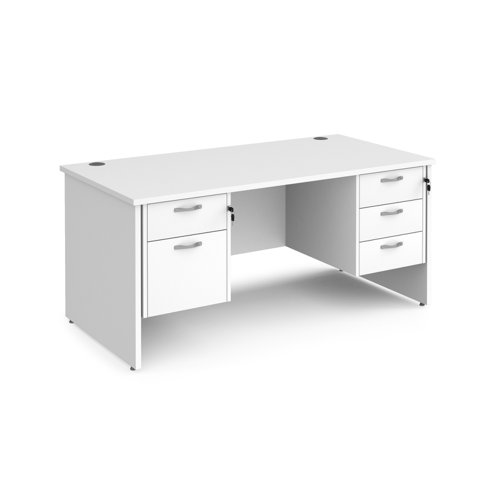 Maestro 25 panel end 800mm deep desk with 2 & 3 drawer peds 