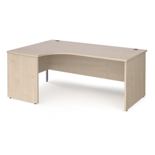 Maestro 25 Left Hand Ergonomic Desk 1800mm Wide Maple Top With