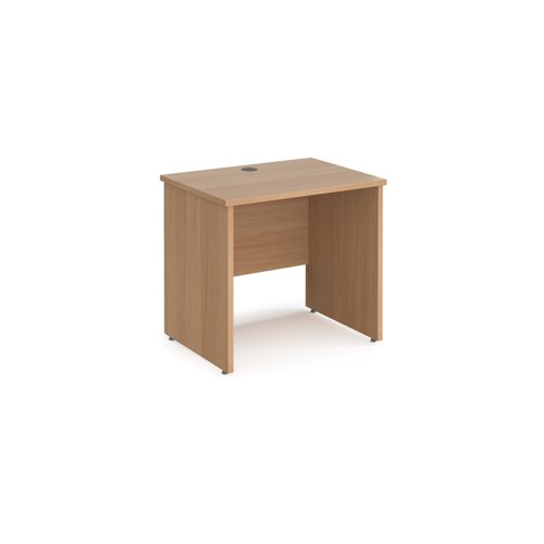 Maestro 25 Straight Desk 800mm X 600mm Beech Top With Panel End Leg