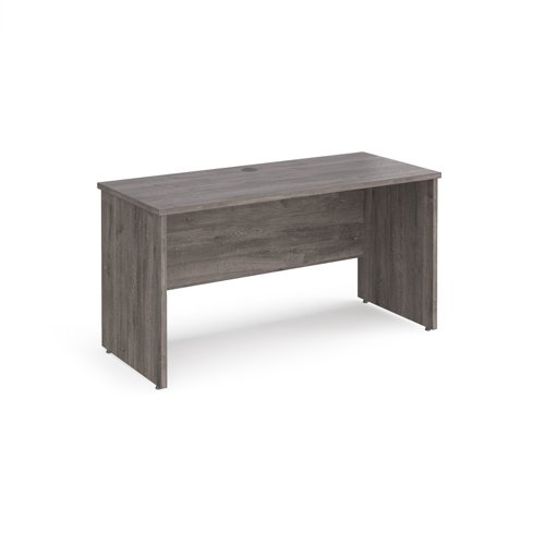 Maestro 25 Straight Desk 1400mm X 600mm Grey Oak Top With Panel End Leg