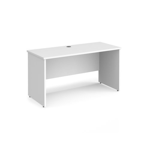 Office Desk Rectangular Desk 1400mm Panel End Leg White Tops 600mm Depth Maestro 25