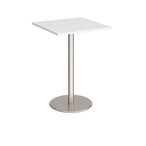 M-MPS700 Monza square poseur table with flat round base