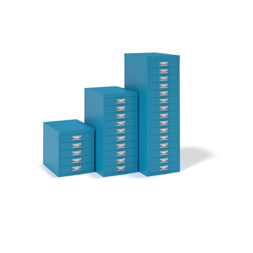 Bisley multi drawers with 15 drawers - blue | B15MDBL | Bisley